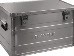 Aluminiumbox L595xB390xH380mm 70l m.Klappverschluss u.Zylinderschl.TECWERK