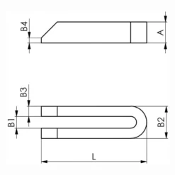 AMF Gabelspanneisen DIN 6315B 125 x 14 mm - 70490