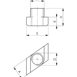 AMF T-Nutenstein Nr. 510 T-Nut 14 mm M12 - 80267