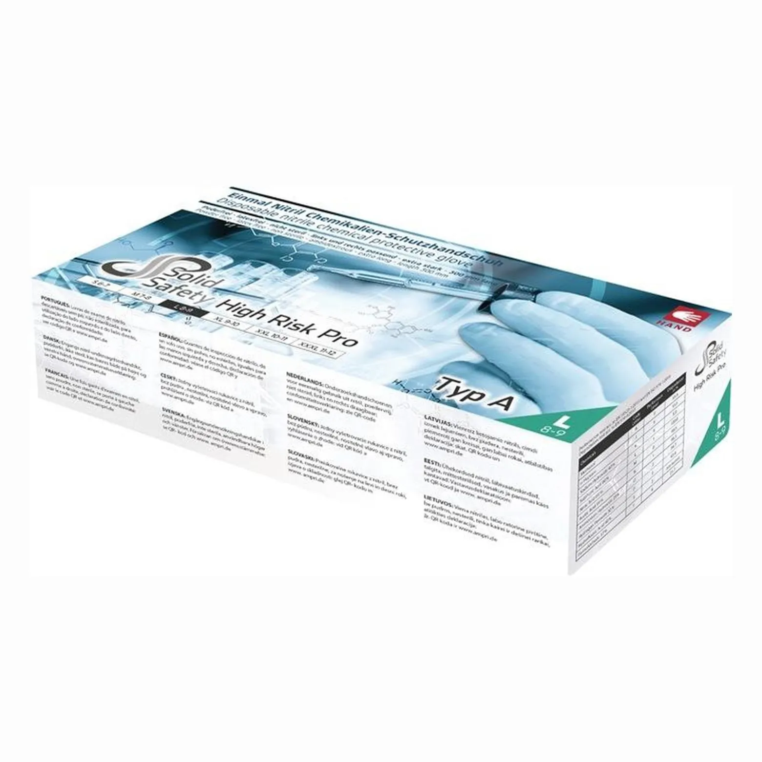 AMPri 50x Einweghandschuhe HighRisk Pro Gr. L blau - 081307 GR. L
