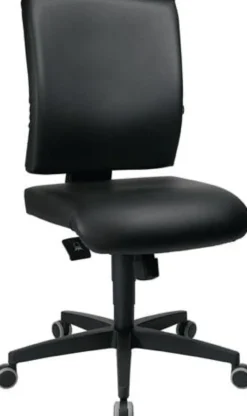 Arbeitsdrehstuhl Lightstar 10 Rl.Kunstlederbezug schwarz 410-530mm