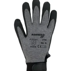 ASATEX Handschuhe grau Klettverschluss Gr. 8 - 3790/8