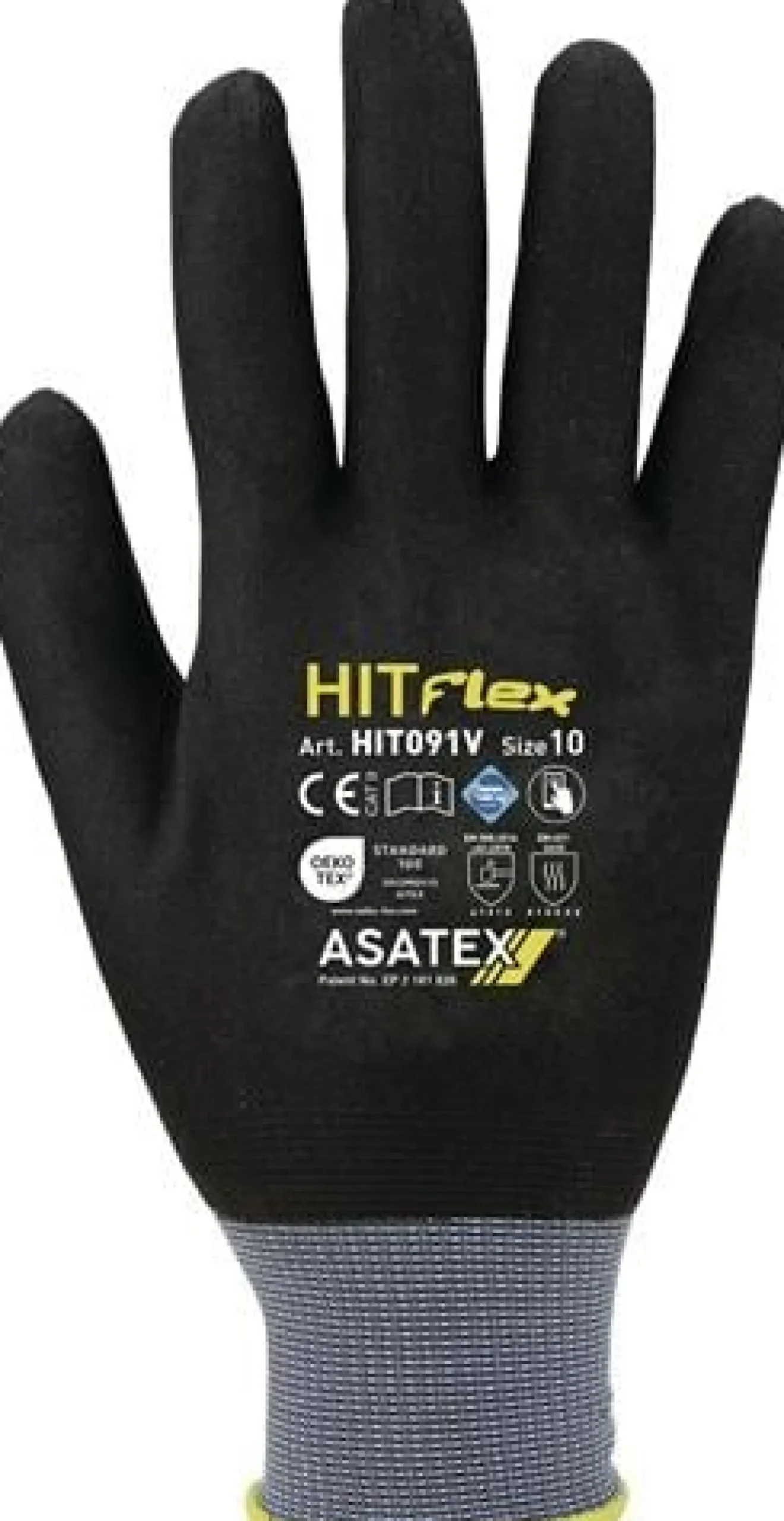 ASATEX Handschuhe Hit Flex V schwarz Gr. 10 - HIT091V/10