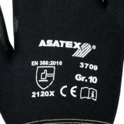 ASATEX Handschuhe schwarz Polyamid Gr. 9 - 3709/9