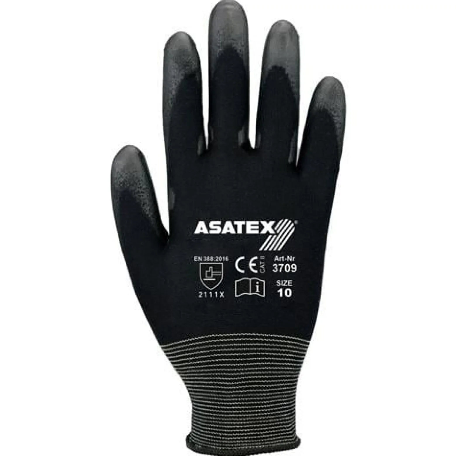 ASATEX Handschuhe schwarz Polyamid Gr. 9 - 3709/9