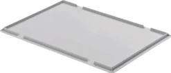 Auflagedeckel L600xB400mm hellgrau PP f.Beh.600x400mm UNISTA