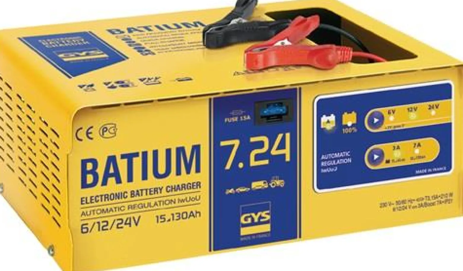 Batterieladegerät BATIUM 7-24 6/12/24 V effektiv:11/arithmetisch:3-7 A GYS