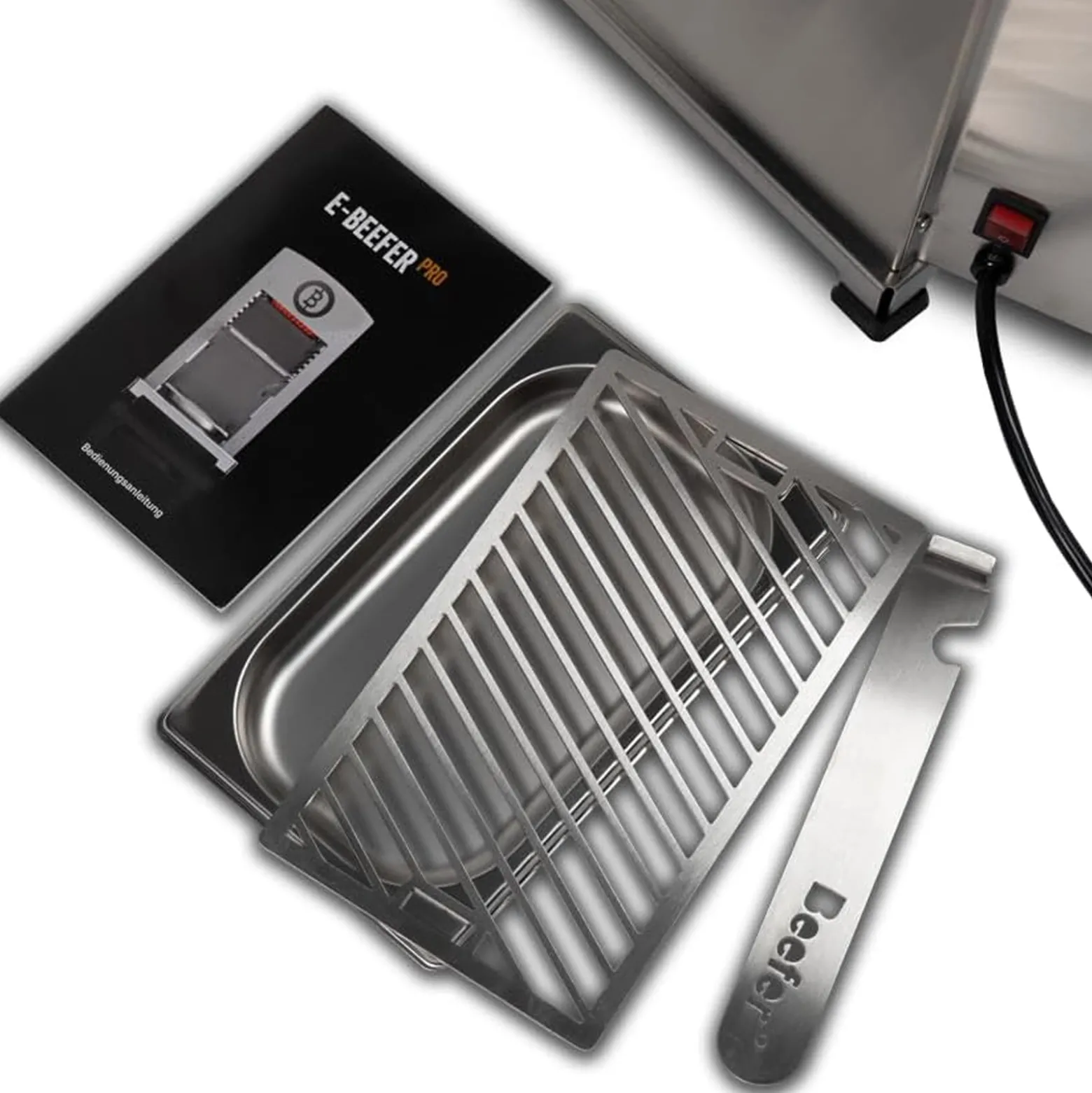 BEEFER E-BEEFER Pro 800°C Oberhitzegrill mit Kochbuch "Der BEEFER 2" im Set - 1400001-Set2