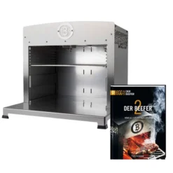 BEEFER Twin Pro DE/AT 50 mbar Propan ohne Trennwand 800°C Oberhitzegrill mit Kochbuch "Der BEEFER 2" im Set - 1130001-Set2