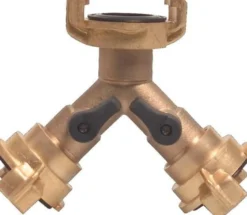bevo MEGA Y-Stück Schnellkupplung Messing Schlauchgröße 9,5-38 mm Hahnabsperrung - 420535