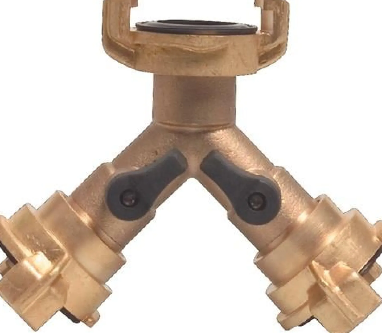 bevo MEGA Y-Stück Schnellkupplung Messing Schlauchgröße 9,5-38 mm Hahnabsperrung - 420535