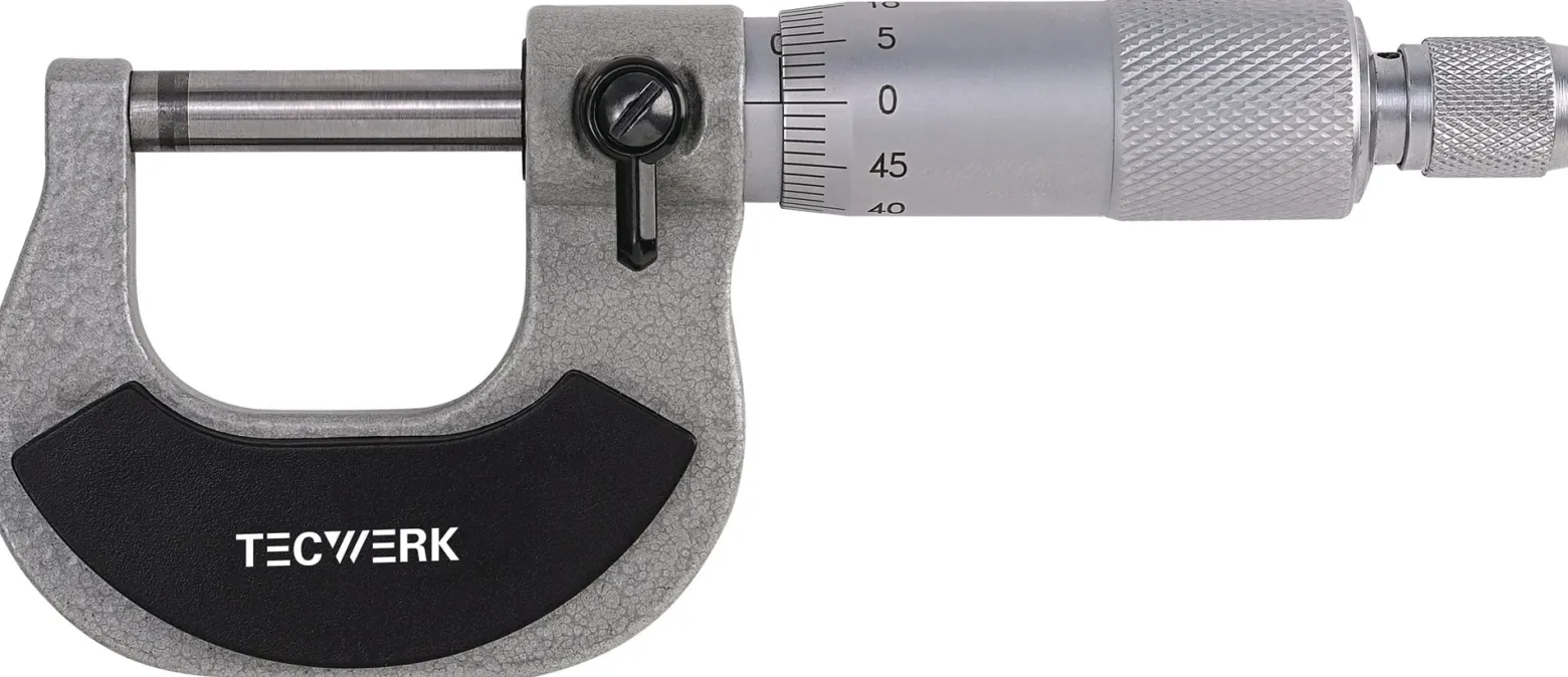 Bügelmessschraube DIN 863/1 0-25mm Spindel-D.6,5mm TECWERK