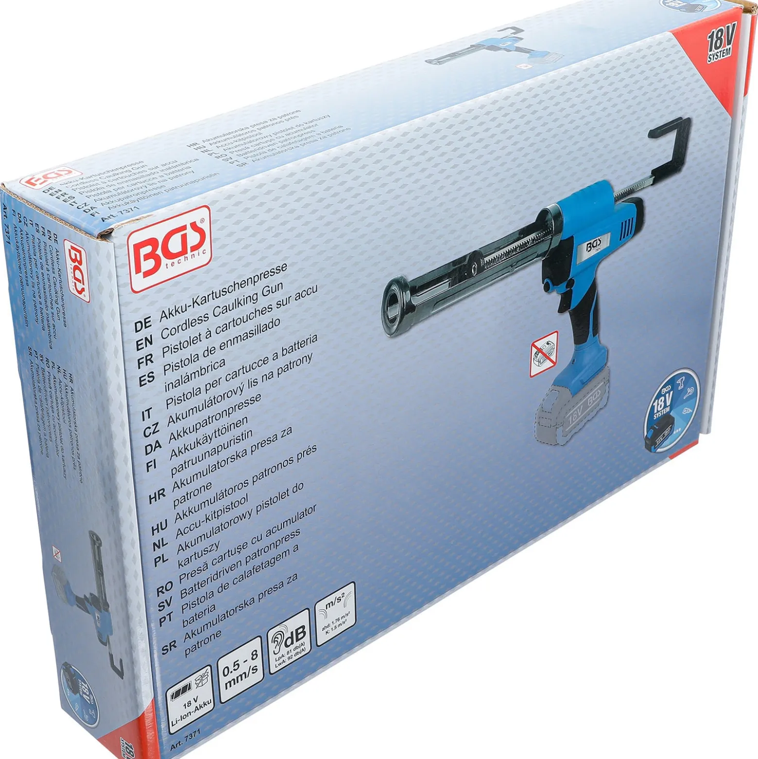 BGS Akku-Kartuschenpresse 18 V Solo - 7371