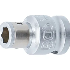 BGS Bit-Adapter mit Haltekugel Innenvierkant 10 mm (3/8") Innensechskant 6,3 mm (1/4") - 8225