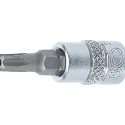 BGS Bit-Einsatz Antrieb Innenvierkant 6,3 mm (1/4") TS-Profil (für Torx Plus) mit Bohrung TS27 - 5184-TS27