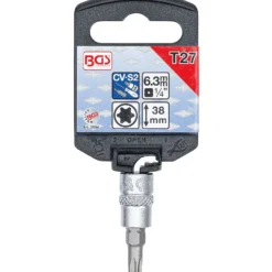 BGS Bit-Einsatz Antrieb Innenvierkant 6,3 mm (1/4") T-Profil (für Torx) T27 - 2594