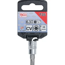 BGS Bit-Einsatz Antrieb Innenvierkant 6,3 mm (1/4") T-Profil (für Torx) T35 - 2565