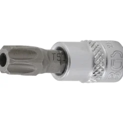 BGS Bit-Einsatz Antrieb Innenvierkant 6,3 mm (1/4") T-Profil (für Torx) mit Bohrung T50 - 2165-T50