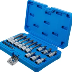 BGS Bit-Einsatz-Satz Antrieb Innenvierkant 6,3 mm (1/4") / 12,5 mm (1/2") T-Profil (für Torx) 18tlg.- 5173