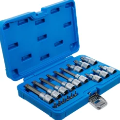 BGS Bit-Einsatz-Satz Antrieb Innenvierkant 6,3 mm (1/4") / 12,5 mm (1/2") T-Profil (für Torx) 18tlg.- 5173