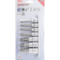 BGS Bit-Einsatz-Satz Antrieb Innenvierkant 10 mm (3/8") / 12,5 mm (1/2") Keil-Profil (für RIBE) M6 - M14 7tlg. - 5185
