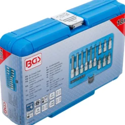 BGS Bit-Einsatz-Satz Antrieb Innenvierkant 6,3 mm (1/4") / 12,5 mm (1/2") T-Profil (für Torx) mit Bohrung 18tlg.- 5174