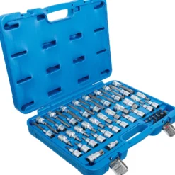 BGS Bit-Einsatz-Satz Antrieb Innenvierkant 12,5 mm (1/2"), Außensechskant 8 mm (5/16") 49tlg. - 5188