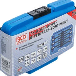 BGS Bit-Einsatz-Sortiment Antrieb Innenvierkant 6,3 mm (1/4") T-Profil (für Torx) mit Kugelkopf T10 - T40 7tlg. - 8618
