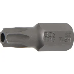 BGS Bit Länge 30 mm Antrieb Außensechskant 10 mm (3/8") T-Profil (für Torx) mit Bohrung T45 - 4645