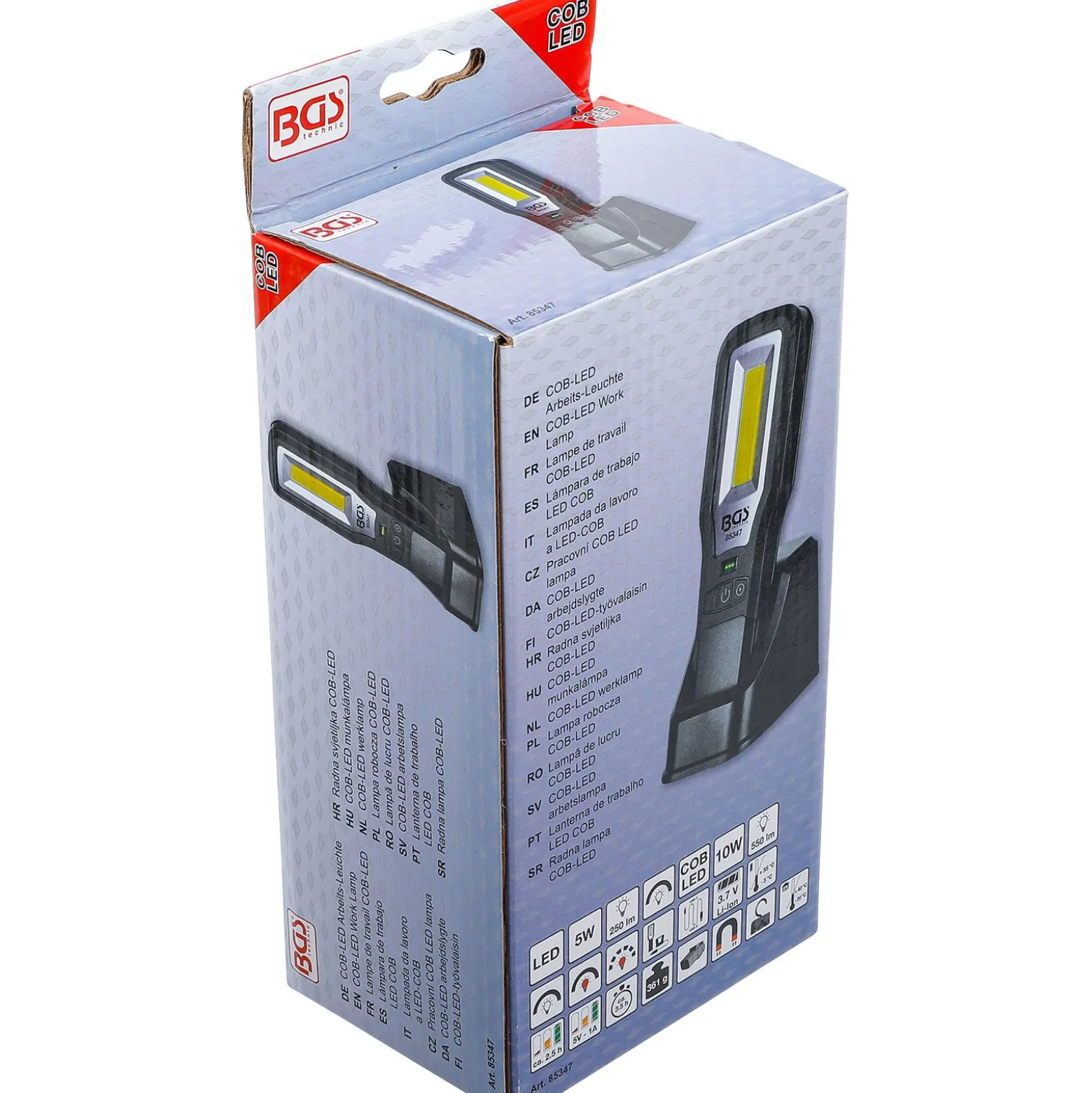 BGS COB-LED Arbeits-Leuchte klappbar mit Ladestation - 85347