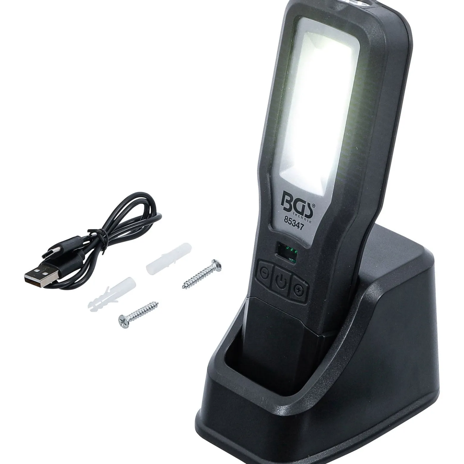 BGS COB-LED Arbeits-Leuchte klappbar mit Ladestation - 85347