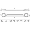 BGS Doppel-Ringschlüssel extra flach SW 12 x 13 mm - 30333