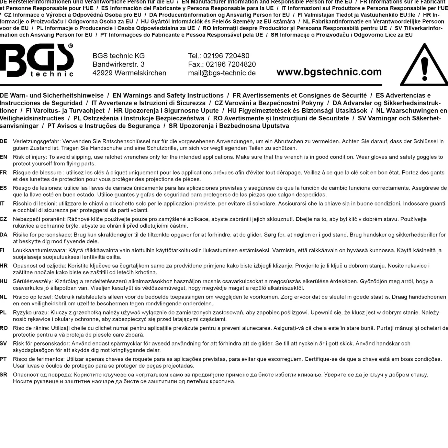 BGS Doppel-Ring- und Ratschenring-Gelenkschlüssel-Satz | extra lang | 27-tlg. - 74274