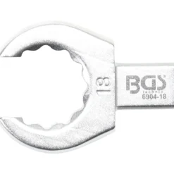 BGS Einsteck-Ringschlüssel offen 18 mm Aufnahme 9 x 12 mm - 6904-18