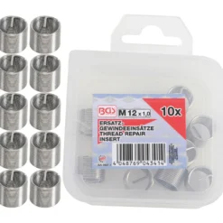 BGS Ersatz-Gewindeeinsätze M12 x 1,0 mm 10tlg. - 9437-1