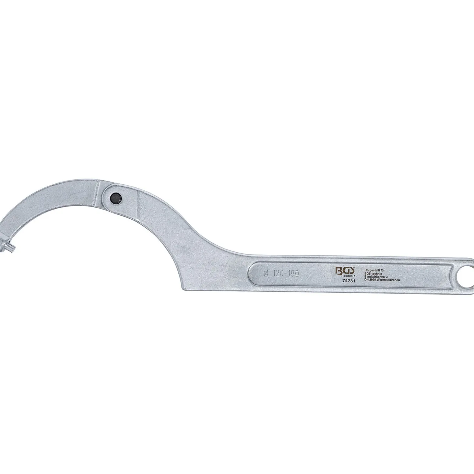 BGS Gelenk-Hakenschlüssel mit Zapfen 120 - 180 mm - 74231