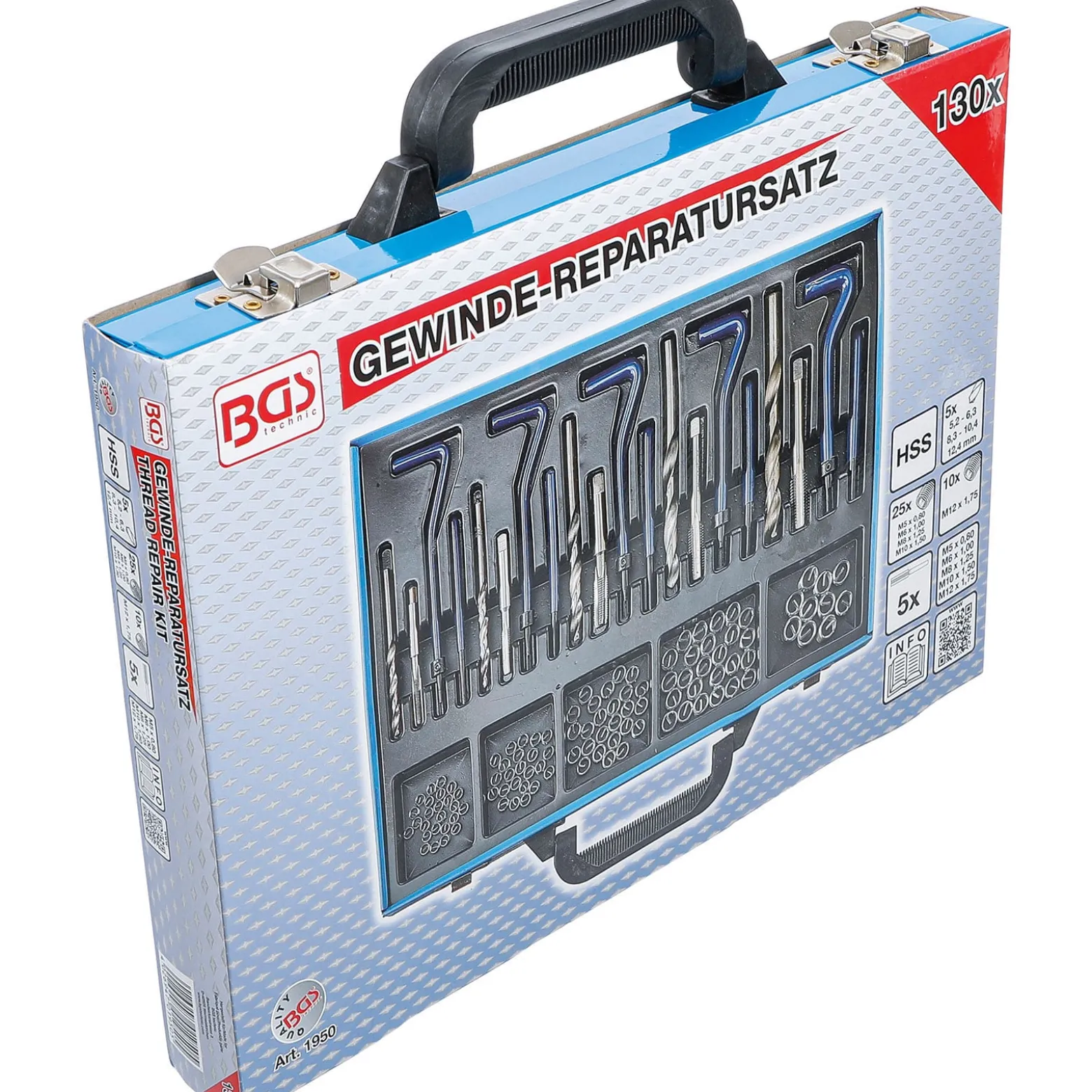 BGS Gewinde-Reparatursatz M5 - M12 130tlg. - 1950