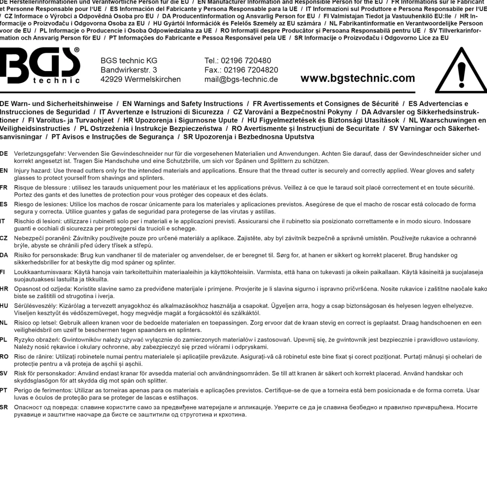 BGS Gewindeschneid-Satz | M6 - M30 | 51-tlg. - 904