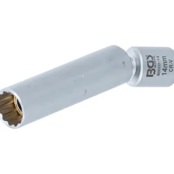 BGS Glüh- und Zündkerzen-Gelenk-Einsatz Antrieb Innenvierkant 10 mm (3/8") SW 14 mm - 80000-14