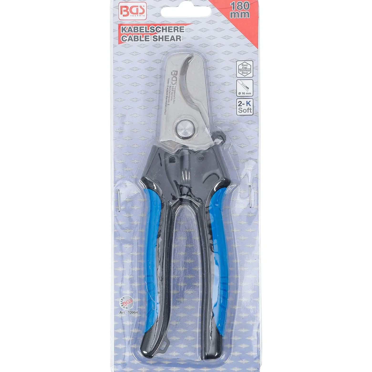 BGS Kabelschere Edelstahl 180 mm - 70964