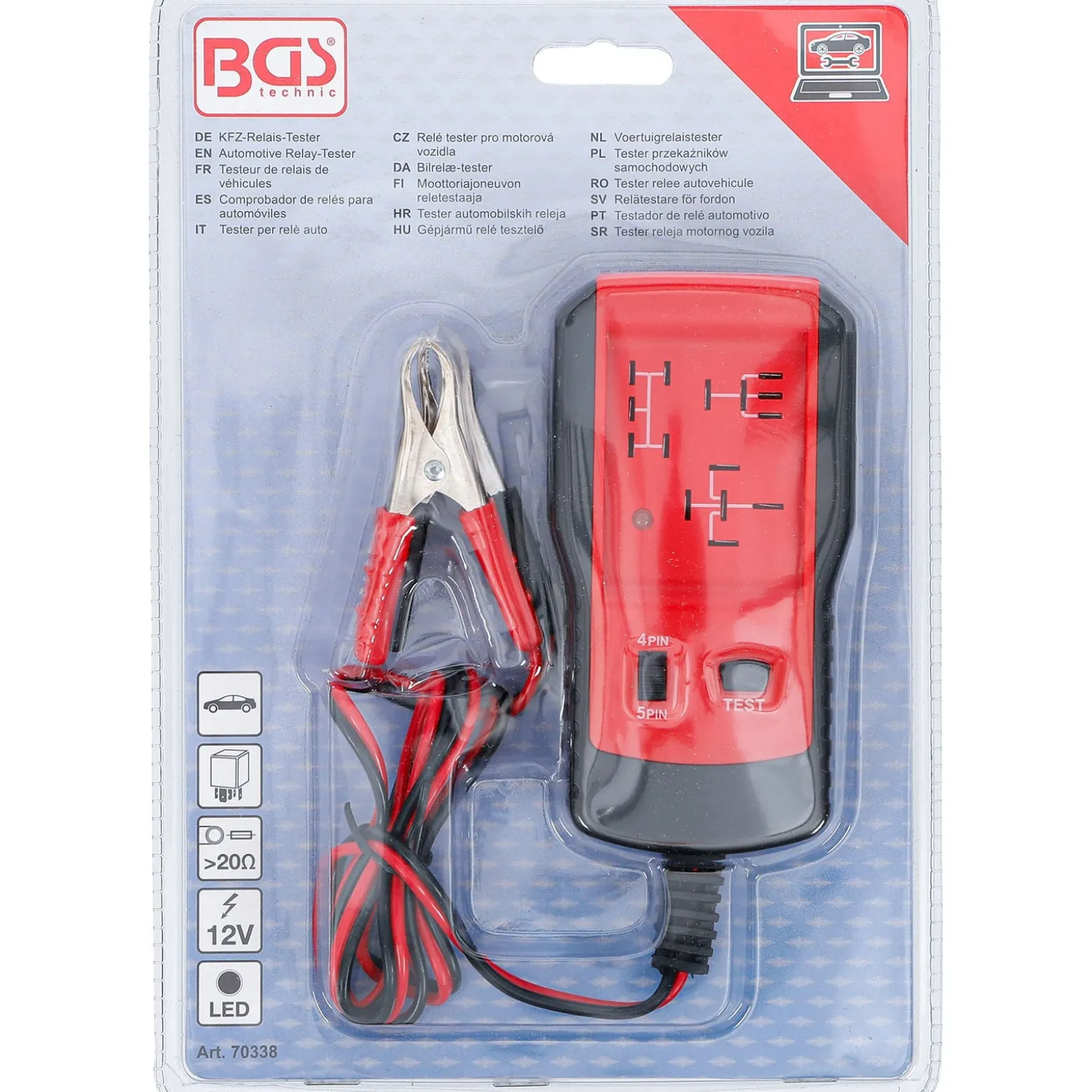 BGS KFZ-Relais-Tester 12V - 70338