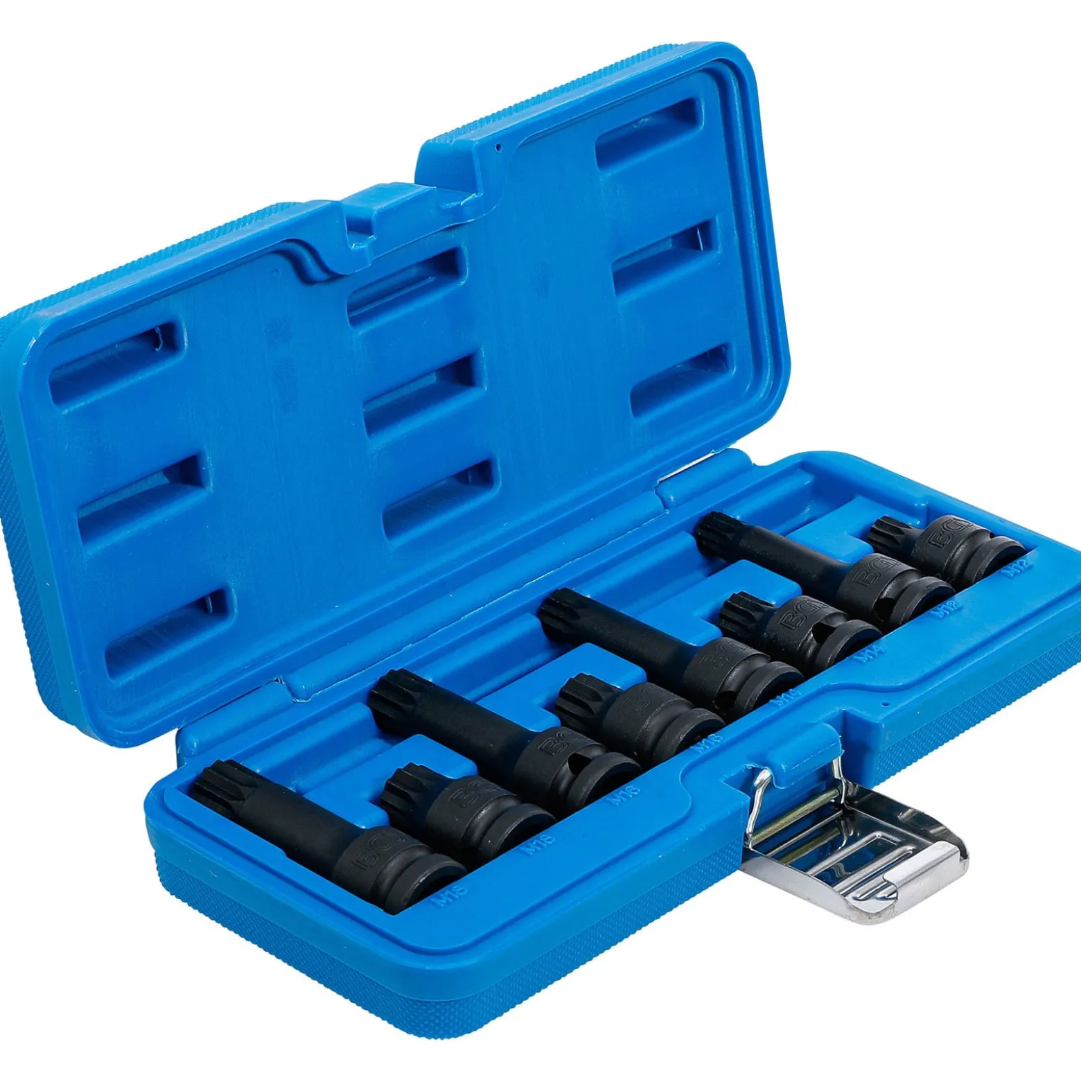 BGS Kraft-Bit-Einsatz-Satz Antrieb Innenvierkant 12,5 mm (1/2") Innenvielzahn (für XZN) M12 - M18 8tlg. - 5381