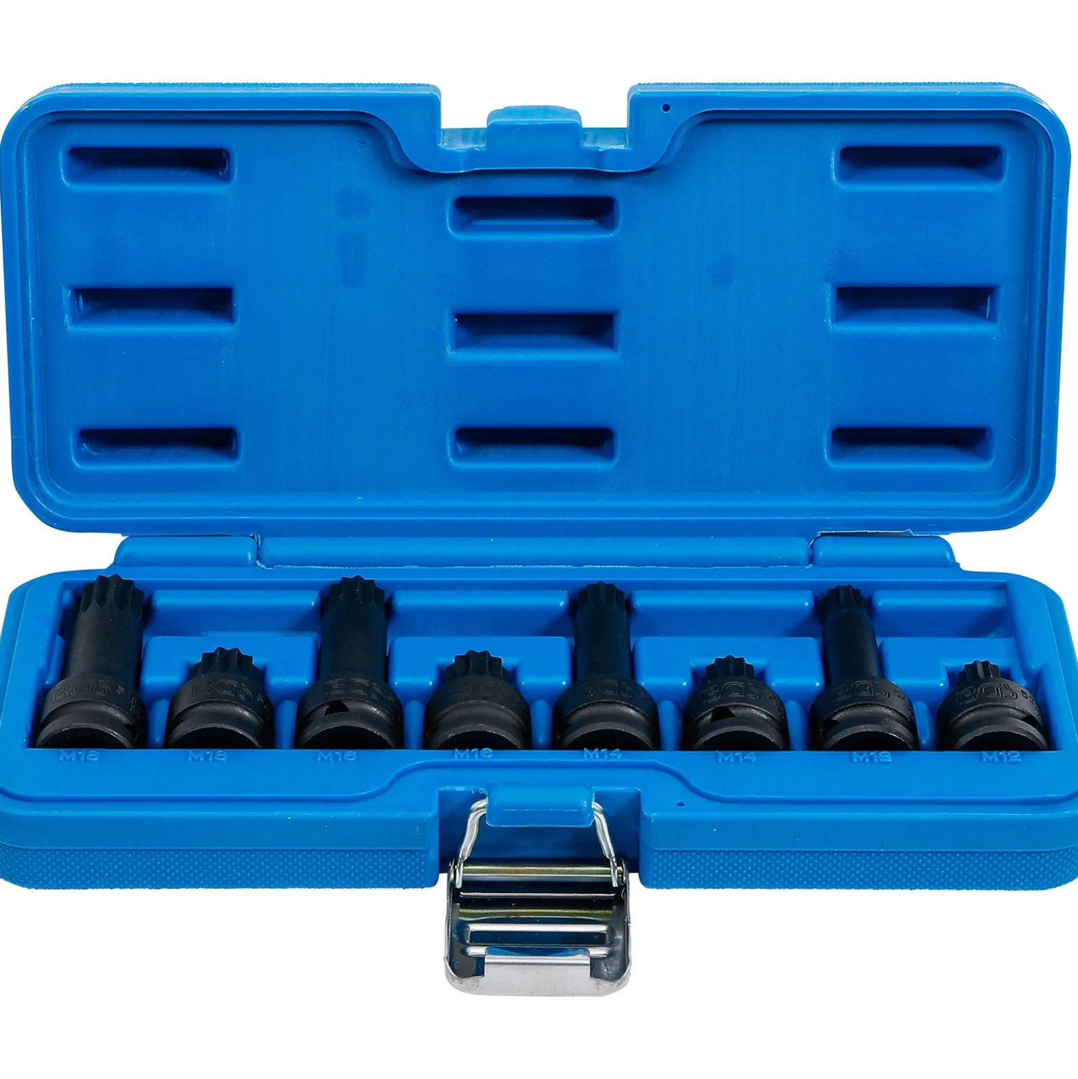 BGS Kraft-Bit-Einsatz-Satz Antrieb Innenvierkant 12,5 mm (1/2") Innenvielzahn (für XZN) M12 - M18 8tlg. - 5381