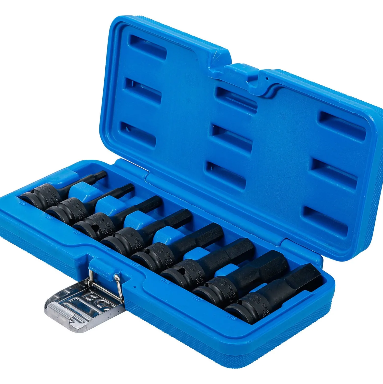 BGS Kraft-Bit-Einsatz-Satz Antrieb innenvierkant 12,5 mm (1/2") Innensechskant 5 - 19 mm 8tlg. - 5481