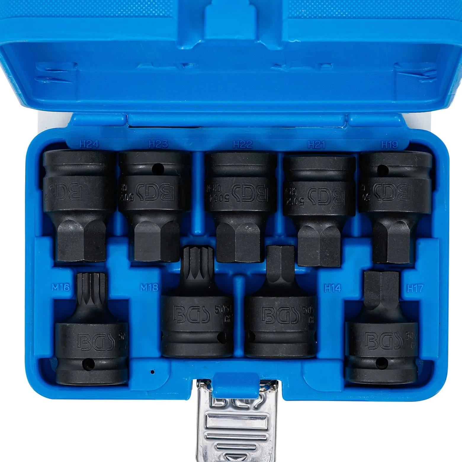 BGS Kraft-Bit-Einsatz-Satz Antrieb Innenvierkant 20 mm (3/4") Innensechskant, Innenvielzahn (für XZN) 9tlg. - 5054
