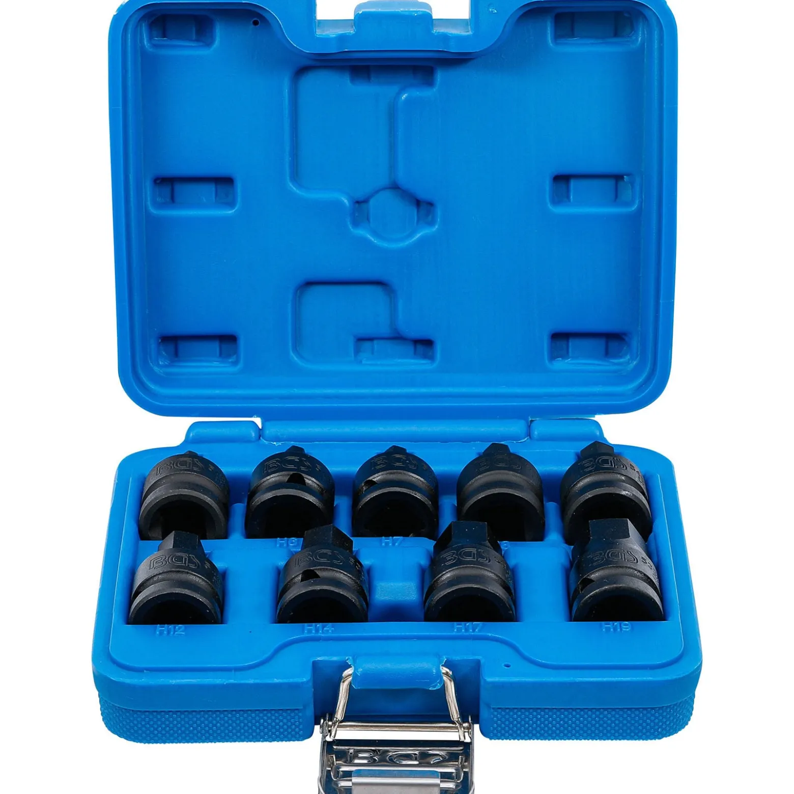 BGS Kraft-Bit-Einsatz-Satz Antrieb Innenvierkant 12,5 mm (1/2") Innensechskant 5 - 19 mm 9tlg. - 5485