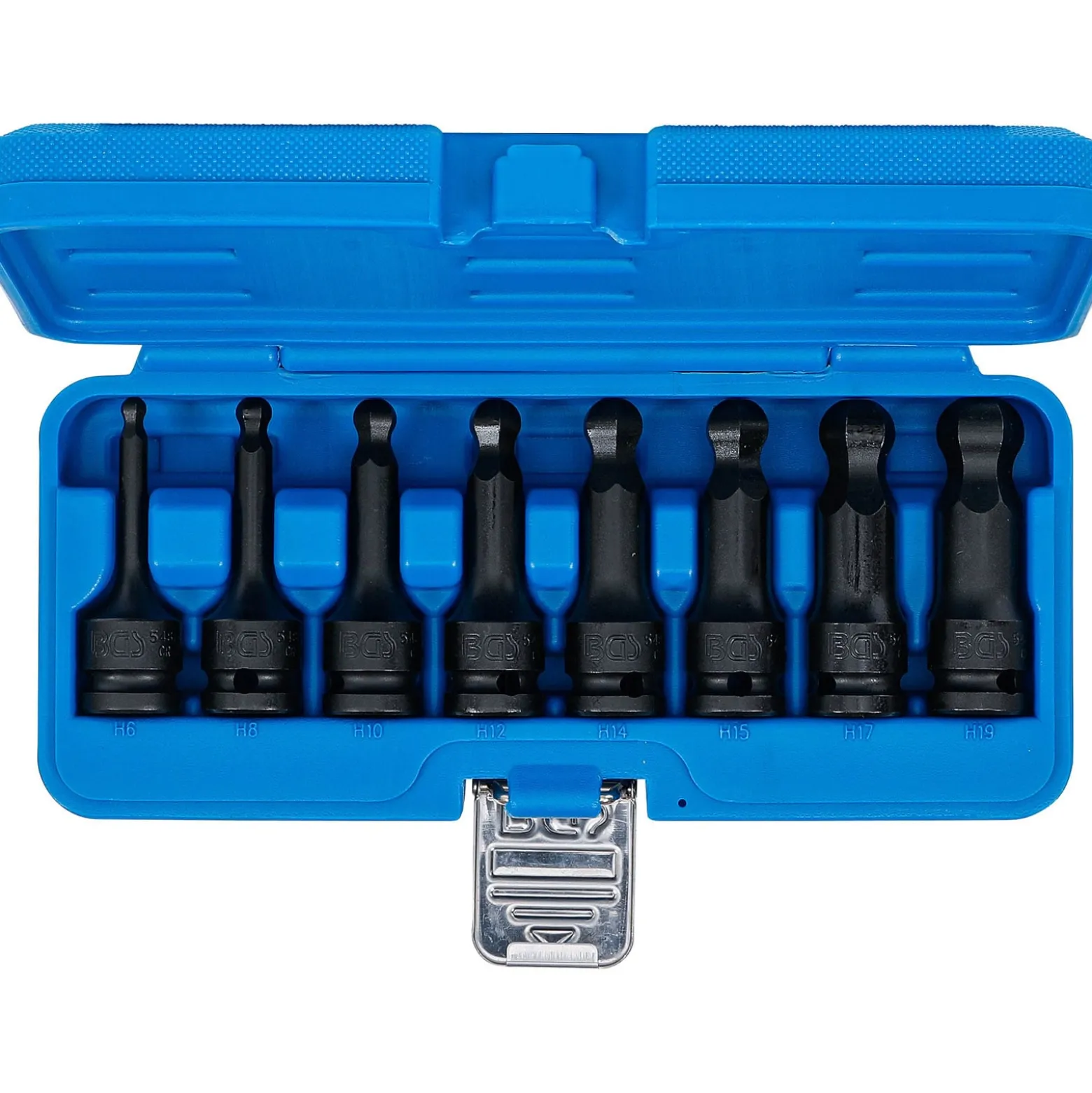 BGS Kraft-Bit-Einsatz-Satz Länge 75 mm Antrieb Innenvierkant 12,5 mm (1/2") Innensechskant mit Kugelkopf 6 - 19 mm 8tlg. - 5488
