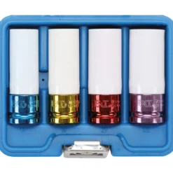 BGS Kraft-Schoneinsatz-Satz Antrieb Innenvierkant 12,5 mm (1/2") SW 17 / 19 / 21 / 22 mm 4tlg. in Koffer - 9847