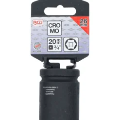 BGS Kraft-Steckschlüssel-Einsatz Sechskant Antrieb Innenvierkant 20 mm (3/4