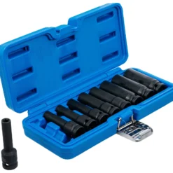 BGS Kraft-Steckschlüssel-Einsatz-Satz E-Profil tief Antrieb Innenvierkant 12,5 mm (1/2